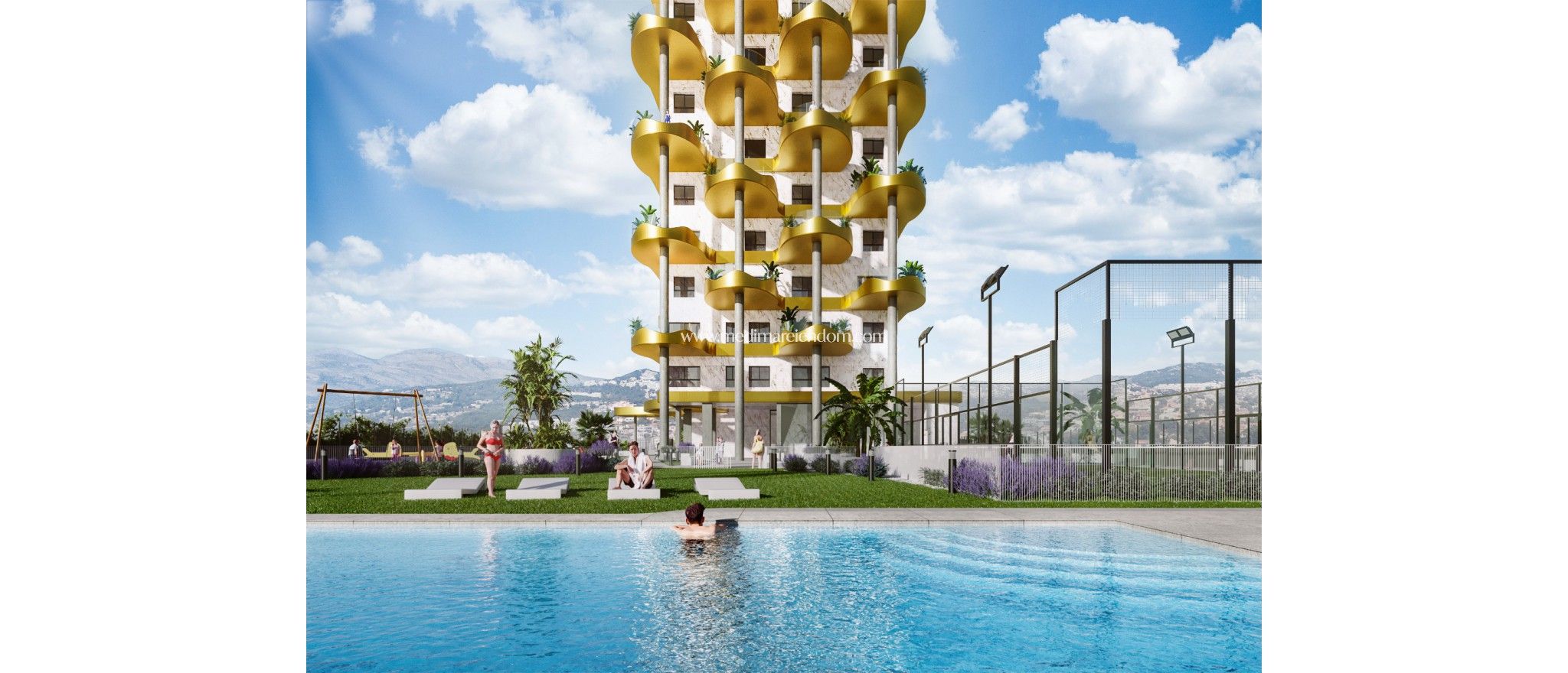 Swimming pool of Flat for sale in Calpe / Calp  with Terrace