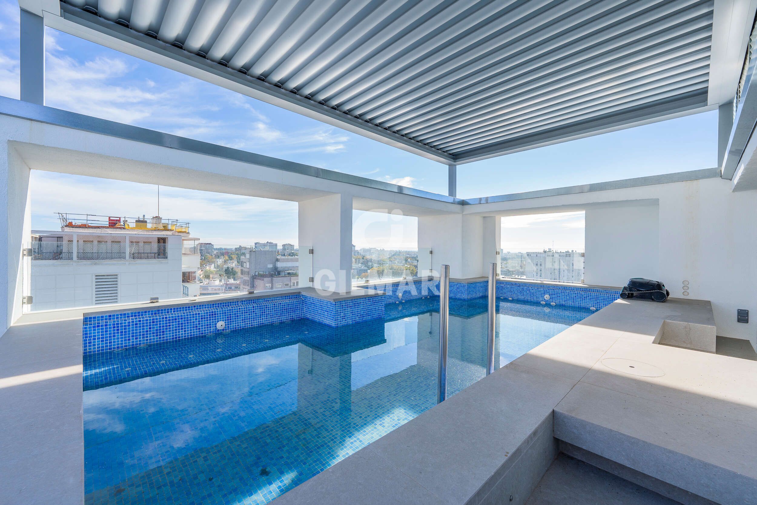 Swimming pool of Duplex for sale in  Madrid Capital  with Terrace, Storage room and Swimming Pool