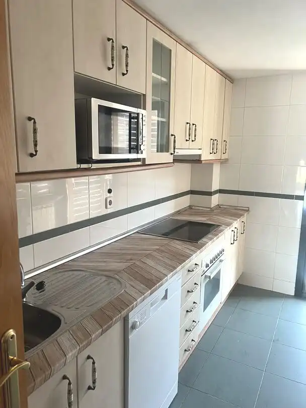 Kitchen of Flat for rent in Madrid  with Air Conditioner, Heating and Private garden