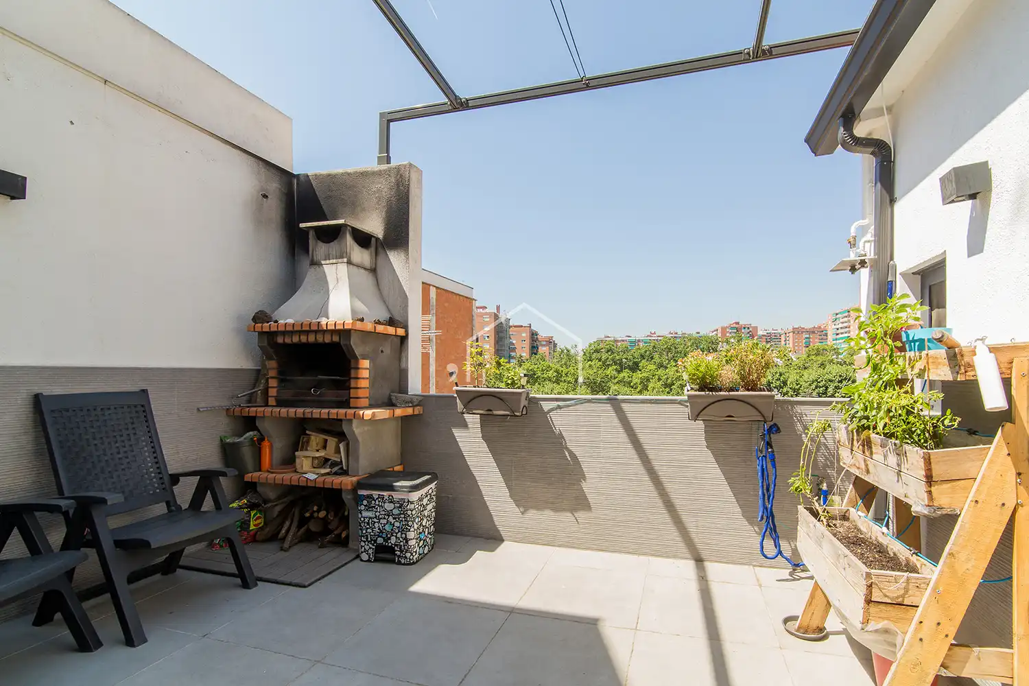 Terrace of Flat for sale in Badalona  with Heating, Parquet flooring and Furnished