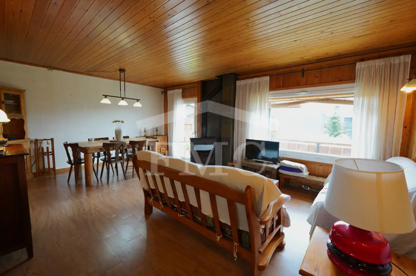 Sala de estar de Piso en venta en Alp con Calefacción, Parquet y Terraza