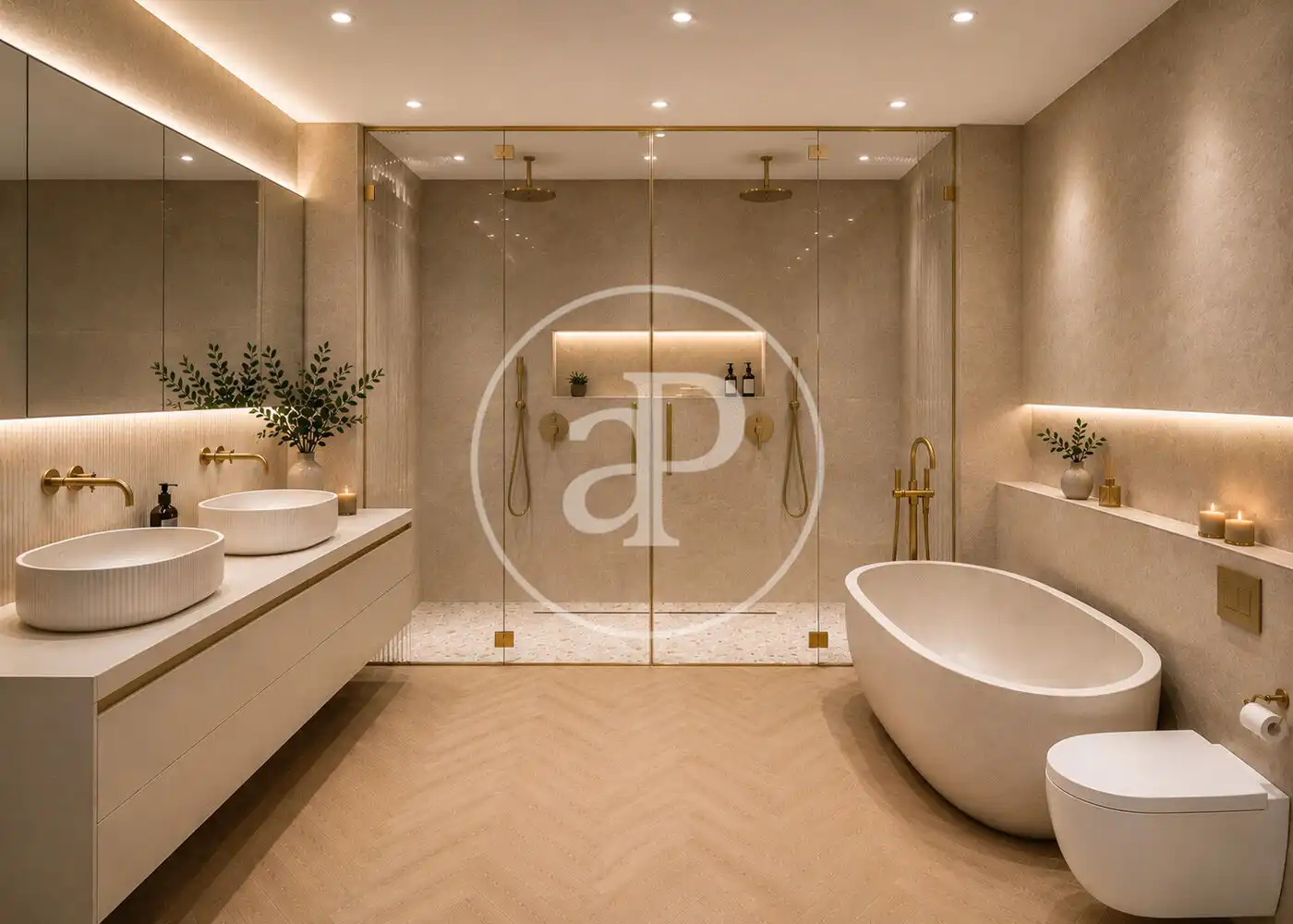 Badezimmer von Wohnung zum Verkauf in Barcelona mit Klimaanlage