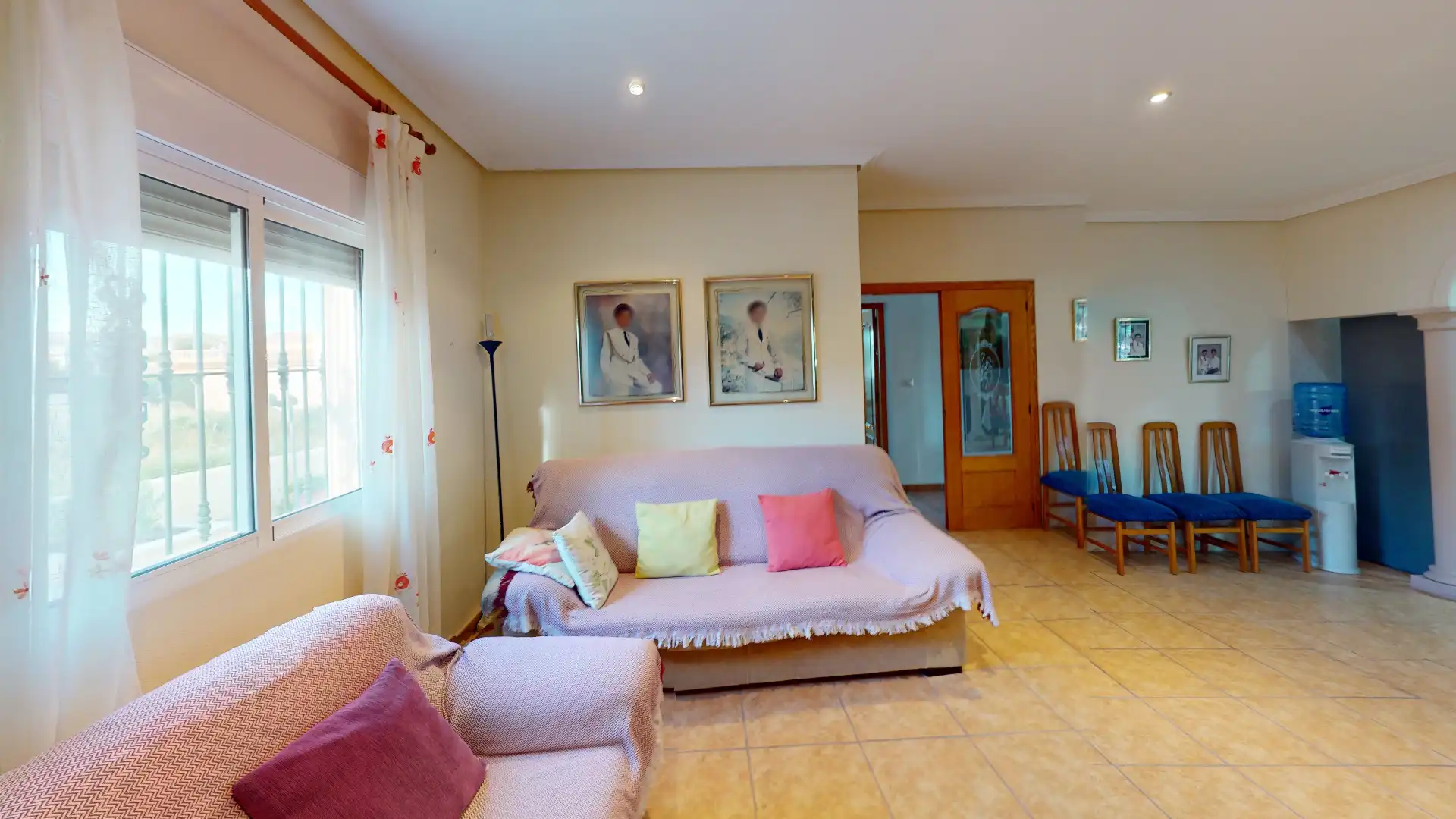 Sala d'estar de Casa o xalet en venda en Elche / Elx amb Aire condicionat, Jardí privat i Terrassa
