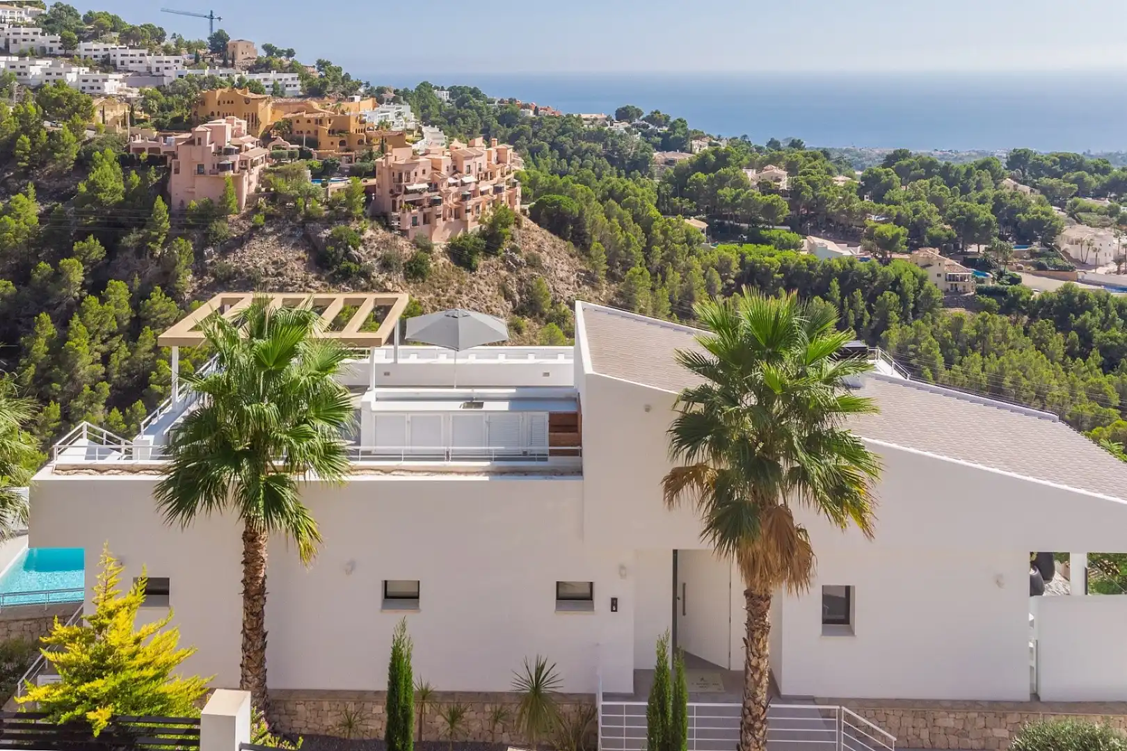 Vista exterior de Casa o chalet en venta en Altea con Terraza y Piscina