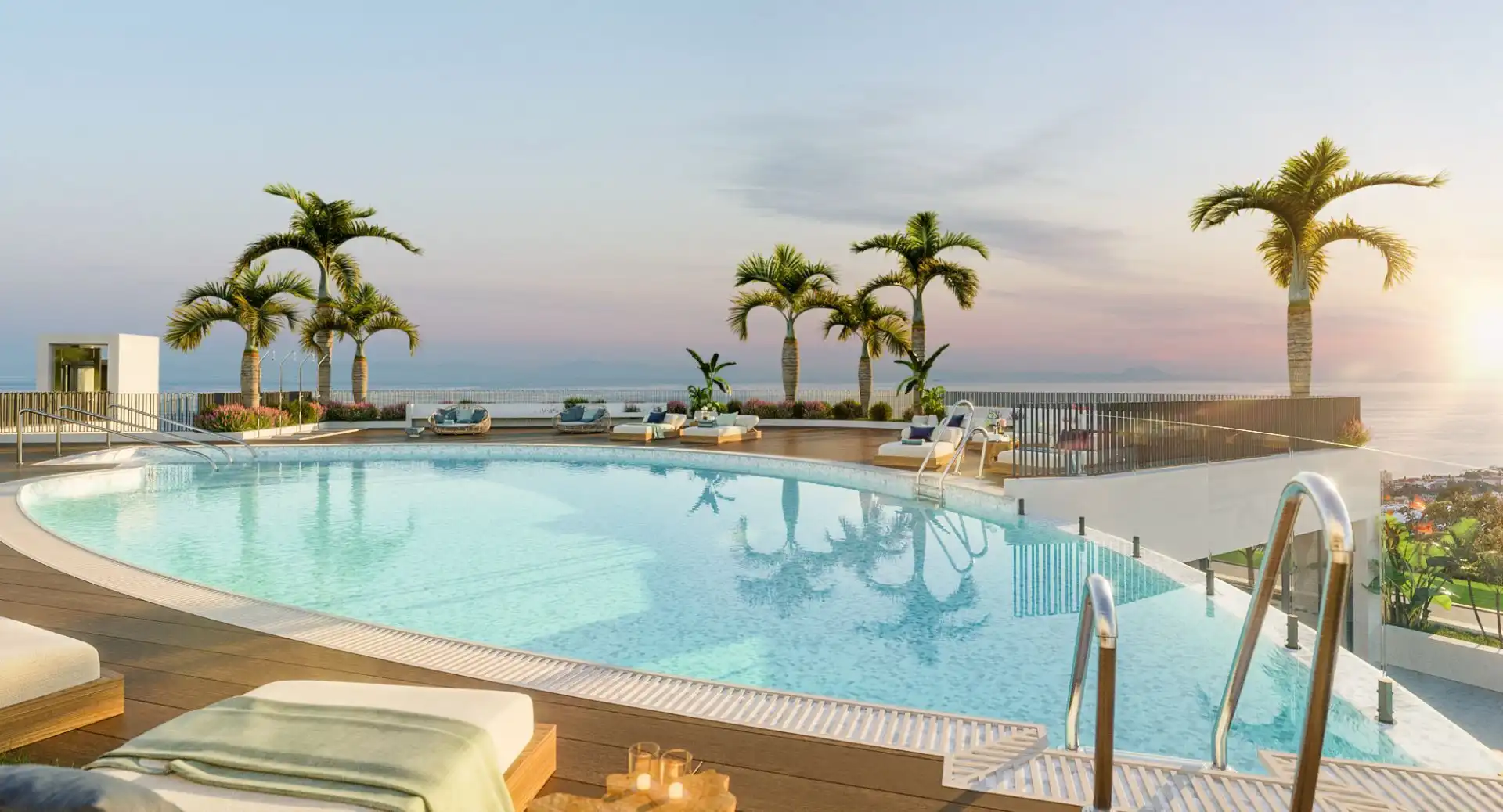 Swimming pool of Apartments for sale in Marbella  with Air Conditioner, Terrace and Swimming Pool