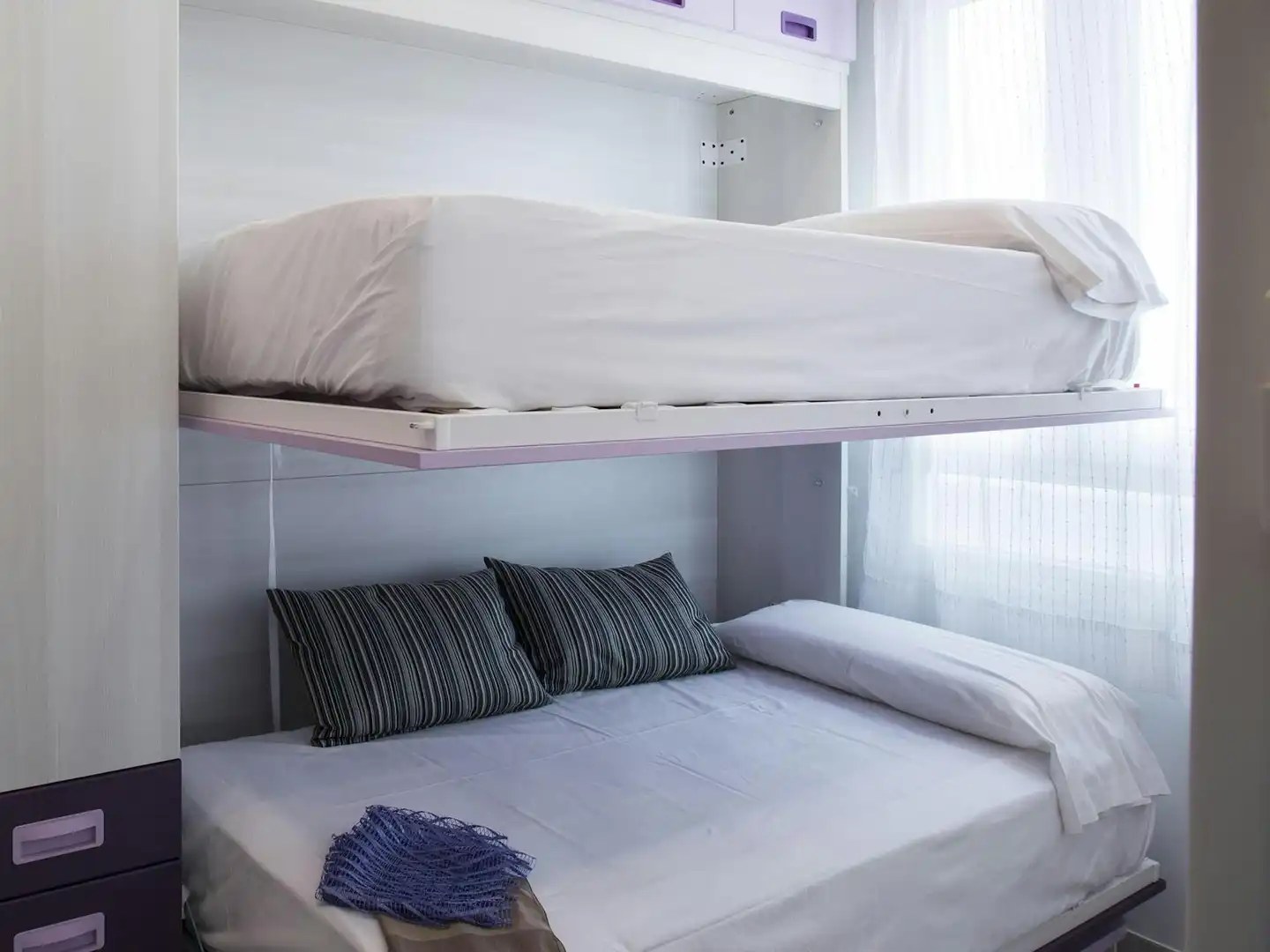 Schlafzimmer von Wohnung zur Miete in Madrid mit Klimaanlage, Heizung und Möbliert
