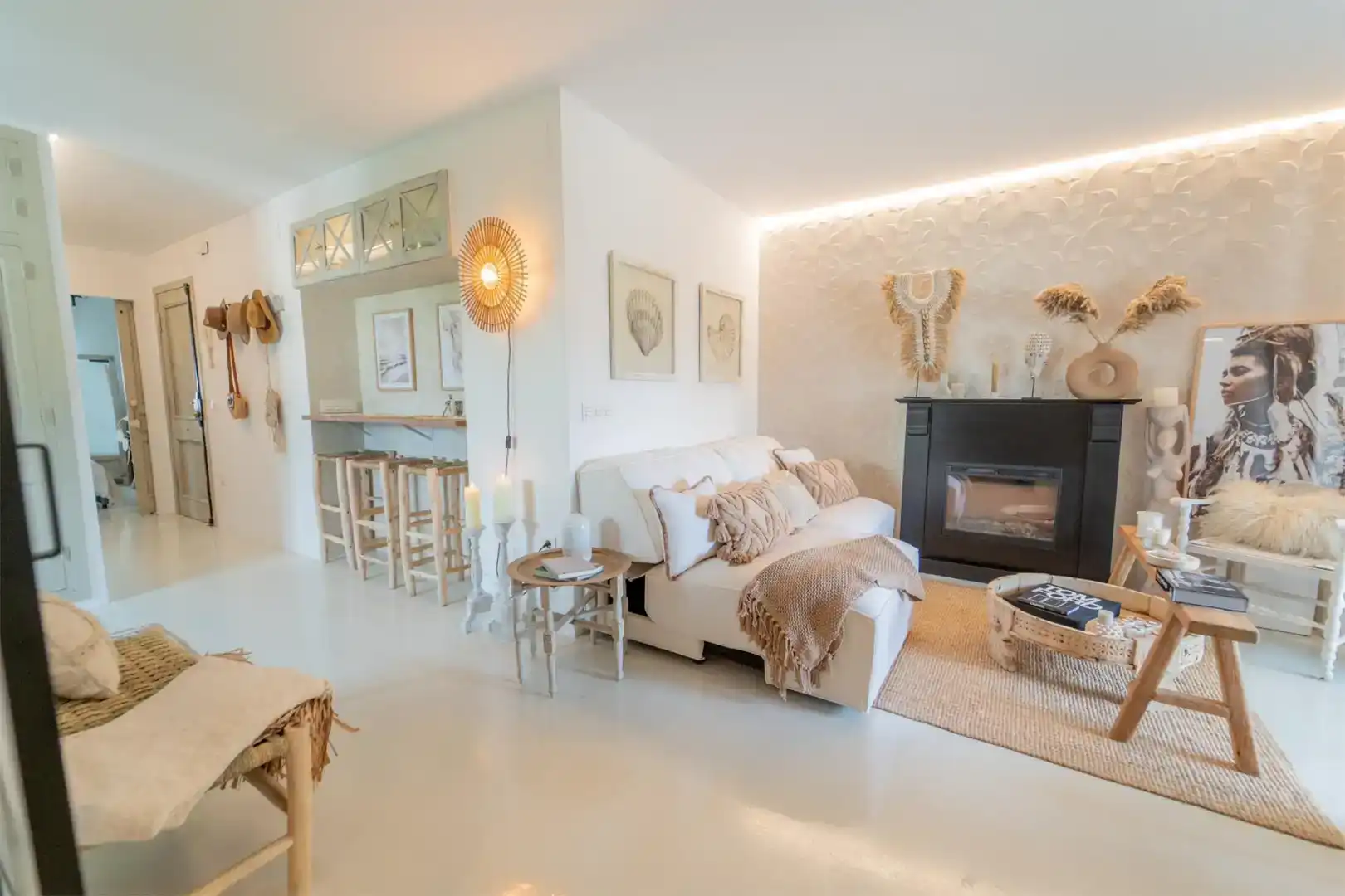 Wohnzimmer von Wohnung zur Miete in Jávea / Xàbia mit Klimaanlage und Balkon