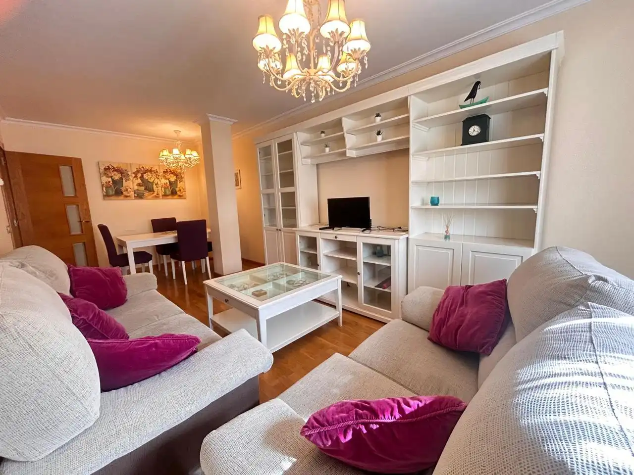 Living room of Flat for rent in Gijón   with Heating, Storage room and Furnished