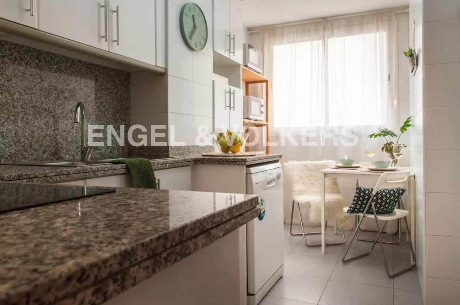 Cocina de Piso de alquiler en Barcelona con Aire acondicionado, Calefacción y Parquet