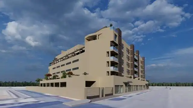 Exterior view of Flat for sale in Roquetas de Mar  with Terrace and Community pool