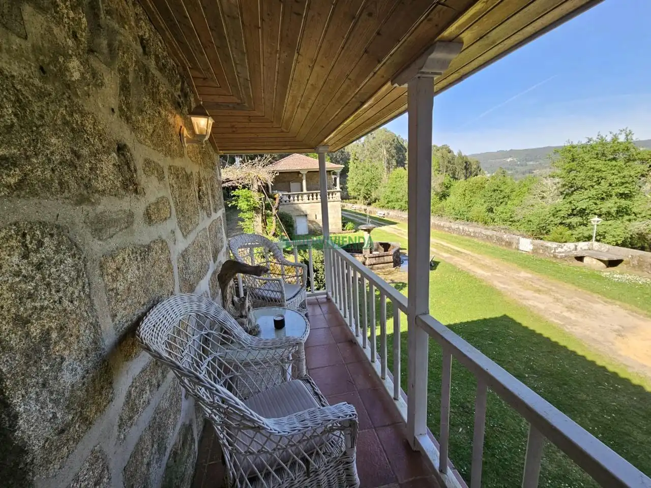 Terraza de Finca rústica en venta en A Cañiza   con Calefacción, Jardín privado y Terraza