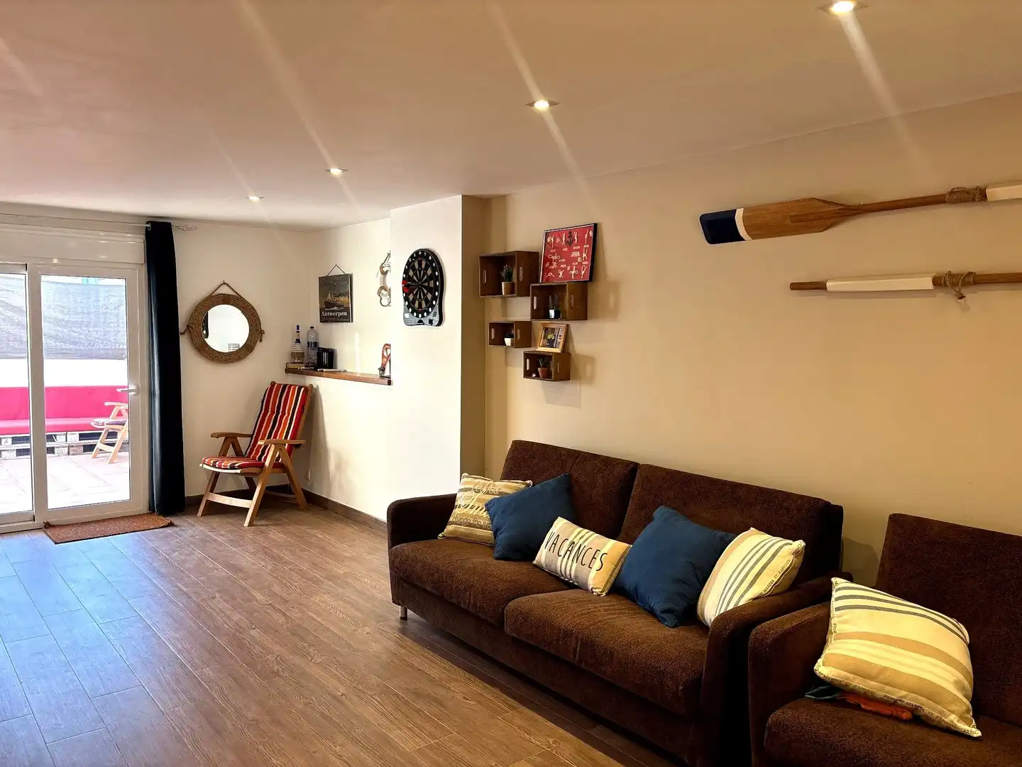 Sala de estar de Casa adosada en venta en Alcanar con Aire acondicionado, Terraza y Amueblado