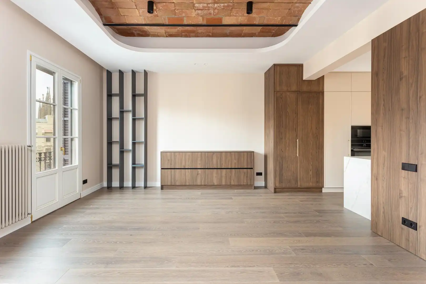 Sala de estar de Piso en venta en Barcelona con Aire acondicionado, Parquet y Amueblado