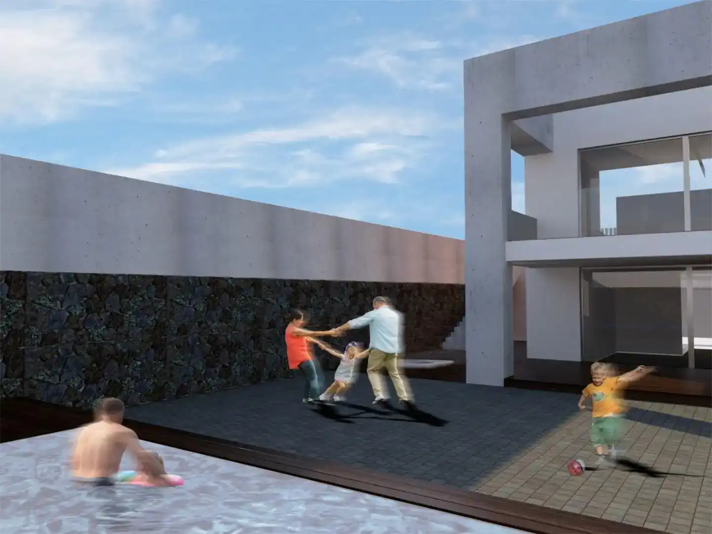 Terrasse von Maisonette zum Verkauf in La Oliva mit Klimaanlage und Schwimmbad