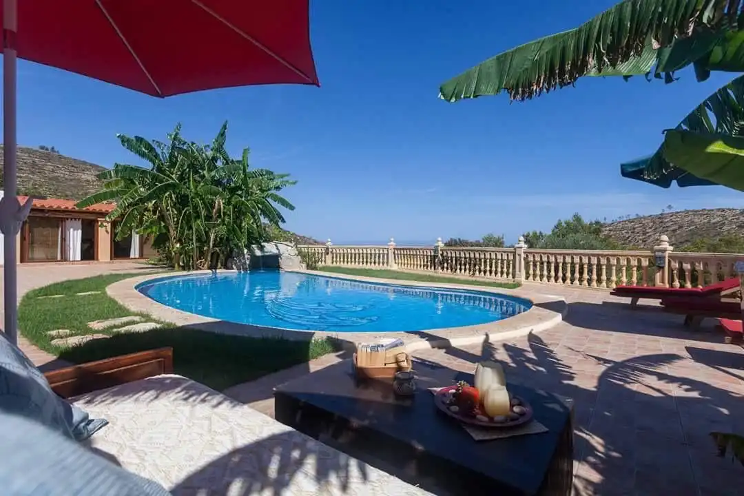 Swimming pool of Flat for rent in Sant Joan de Labritja  with Air Conditioner, Heating and Furnished