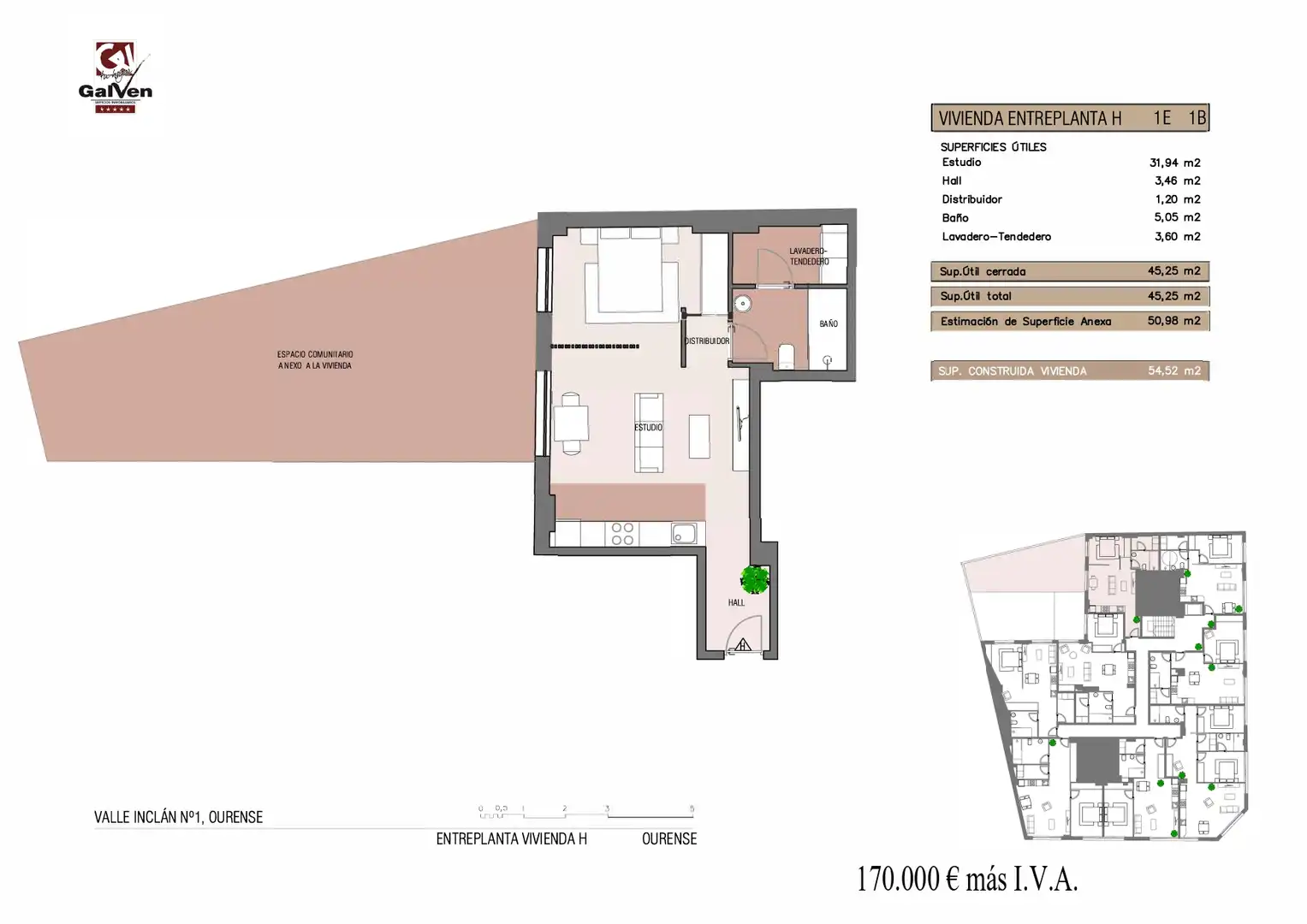 Study for sale in Ourense Capital   with Air Conditioner, Heating and Parquet flooring