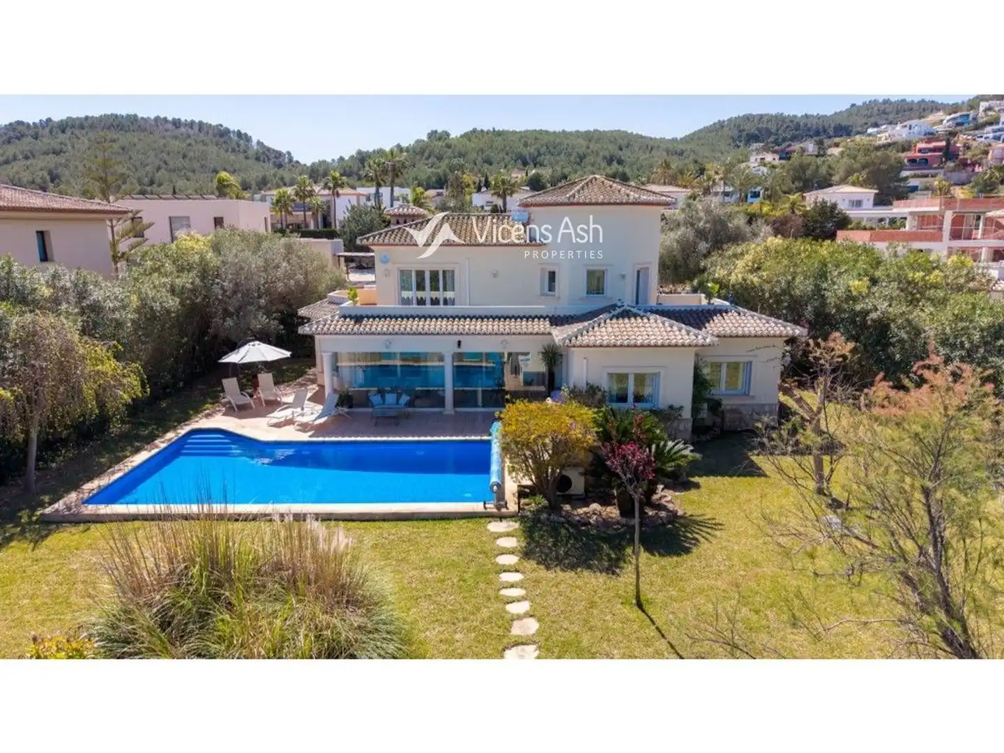 Exterior view of Houses for sale in Jávea / Xàbia  with Air Conditioner, Terrace and Swimming Pool