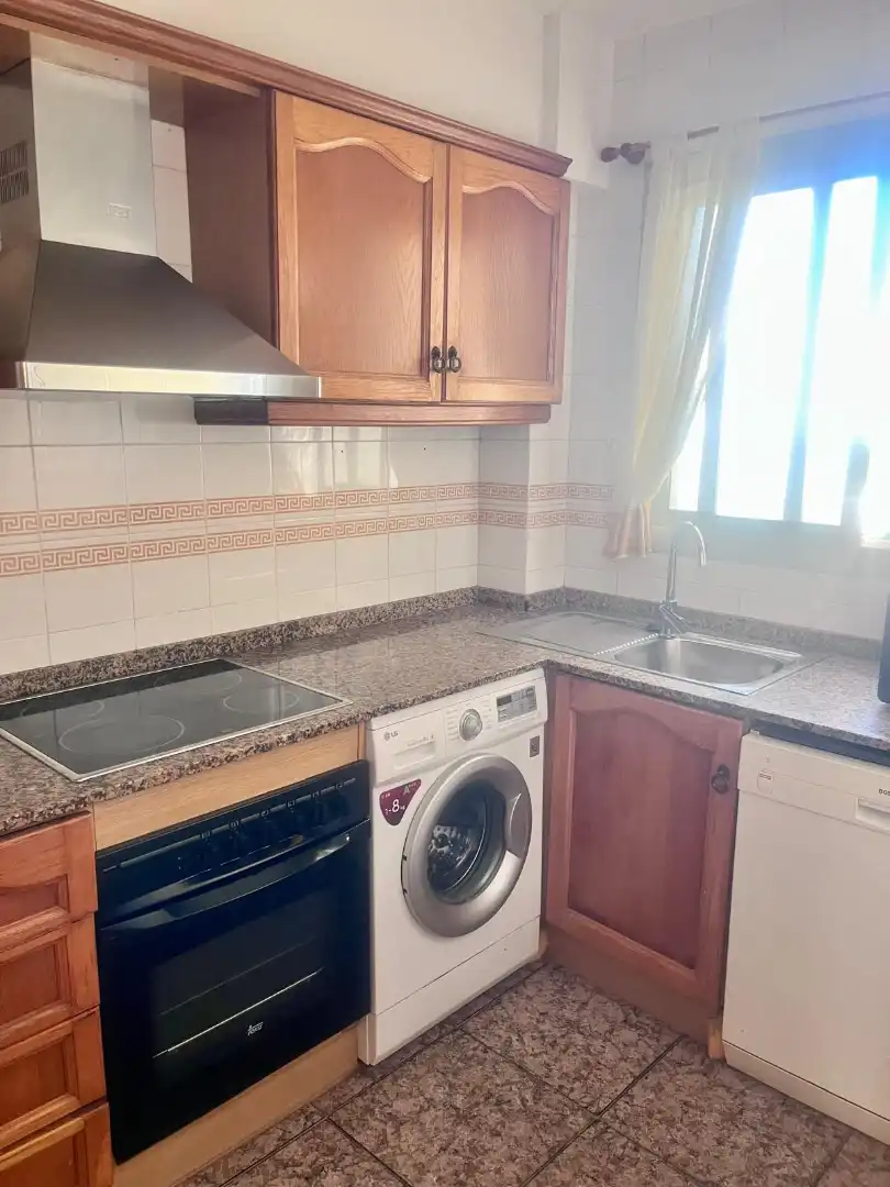 Küche von Wohnung zur Miete in La Pobla de Farnals mit Klimaanlage, Terrasse und Möbliert