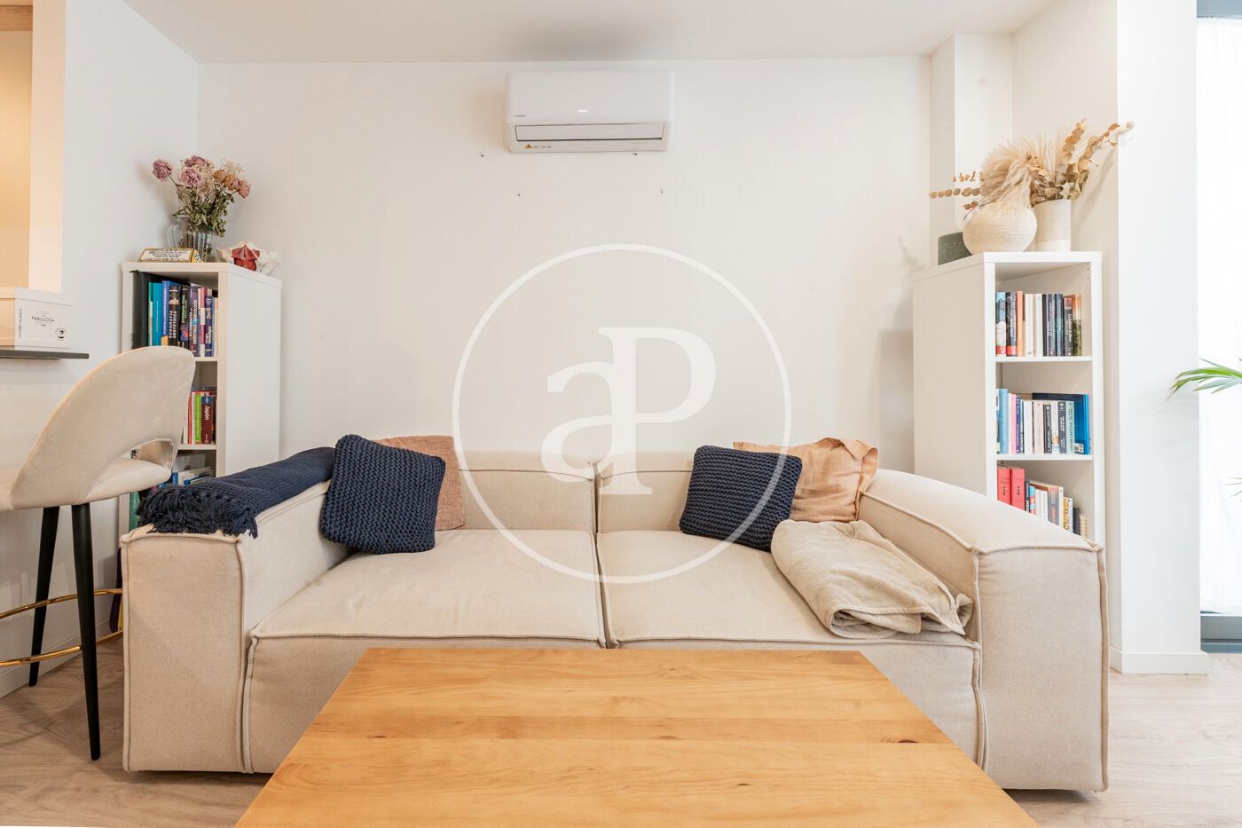 Living room of Flat for sale in  Madrid Capital  with Air Conditioner, Heating and Private garden