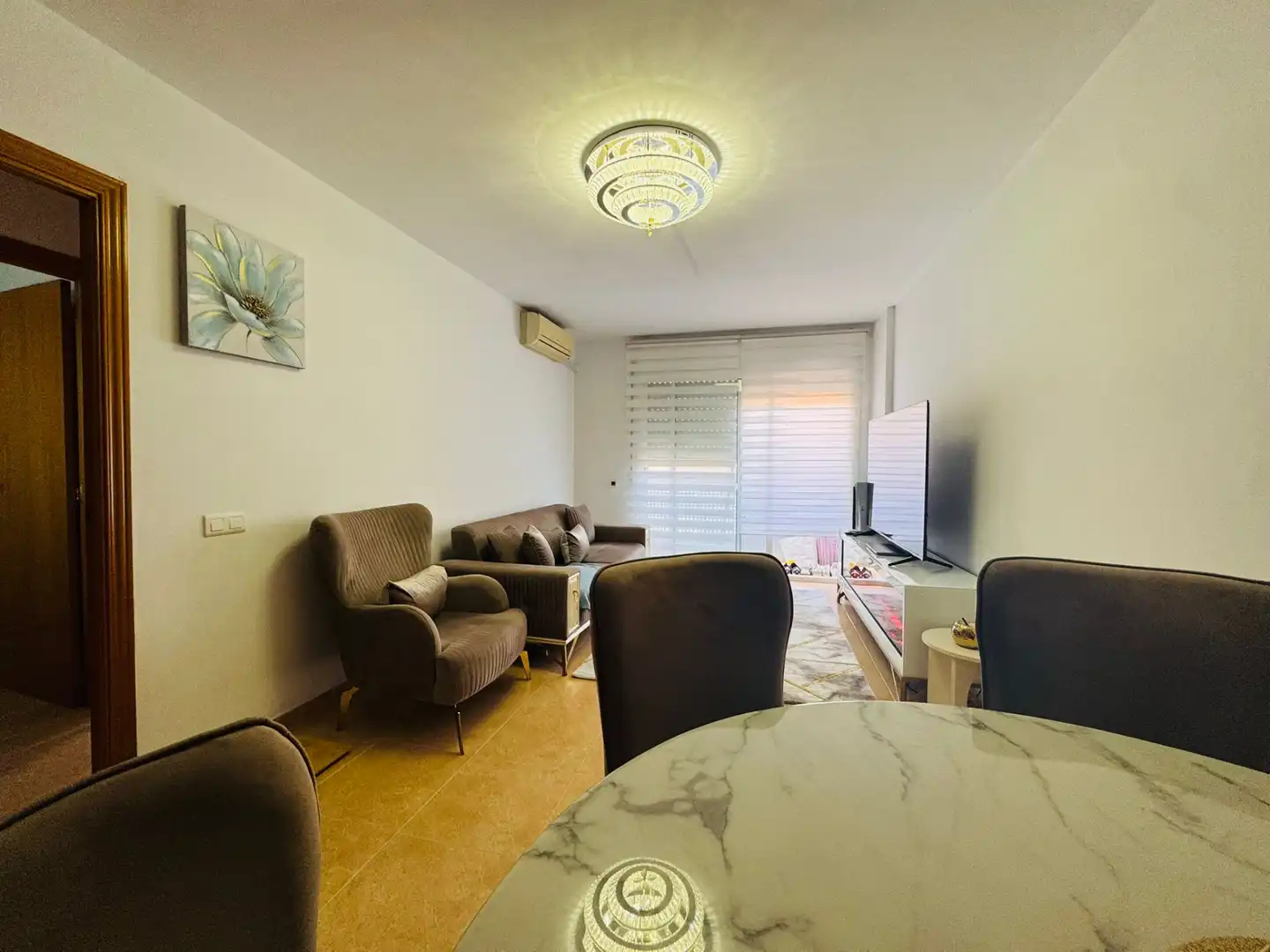 Living room of Flat for sale in La Canonja  with Air Conditioner, Terrace and Furnished