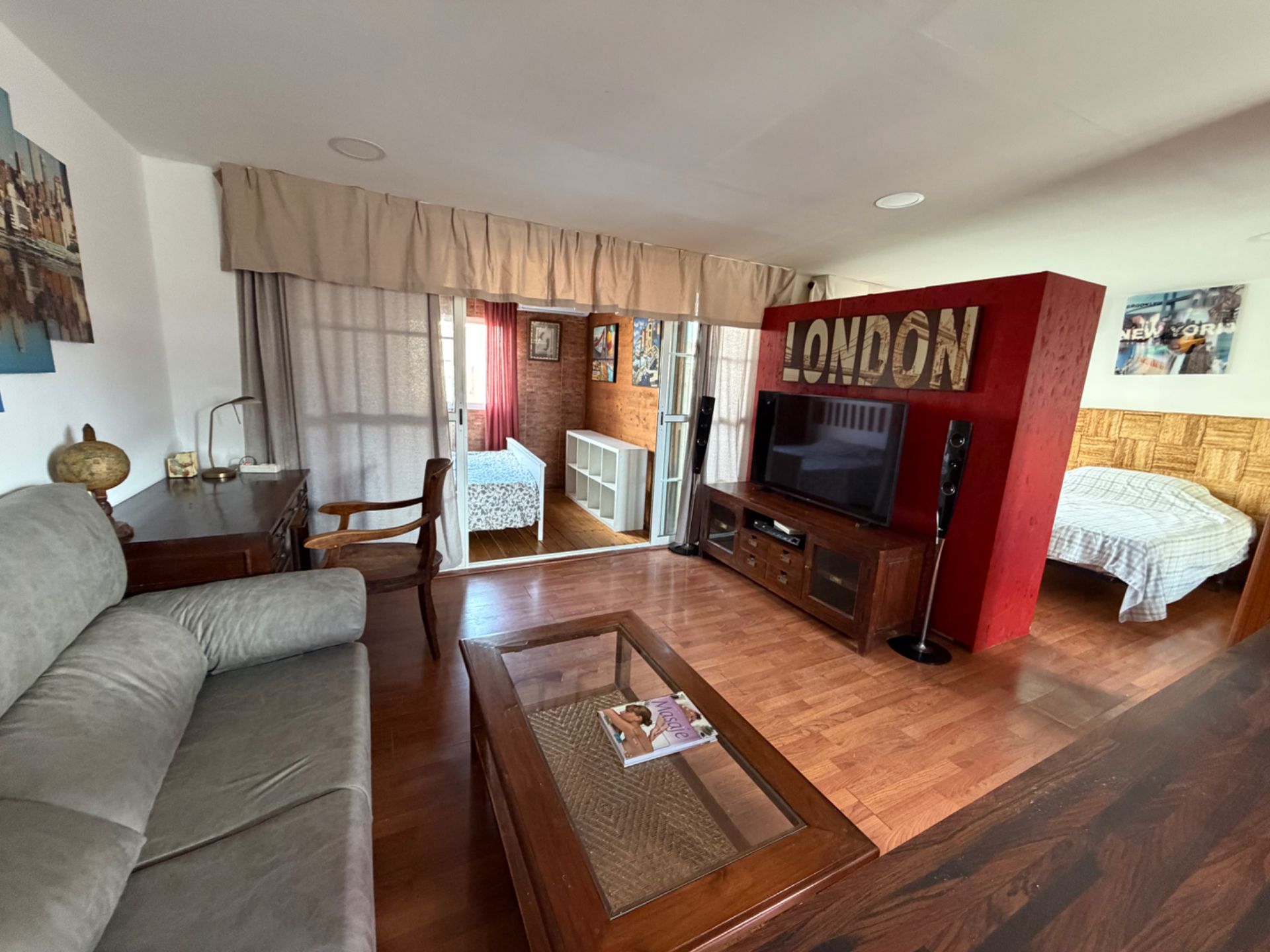 Sala de estar de Ático de alquiler en Málaga Capital con Aire acondicionado, Calefacción y Amueblado