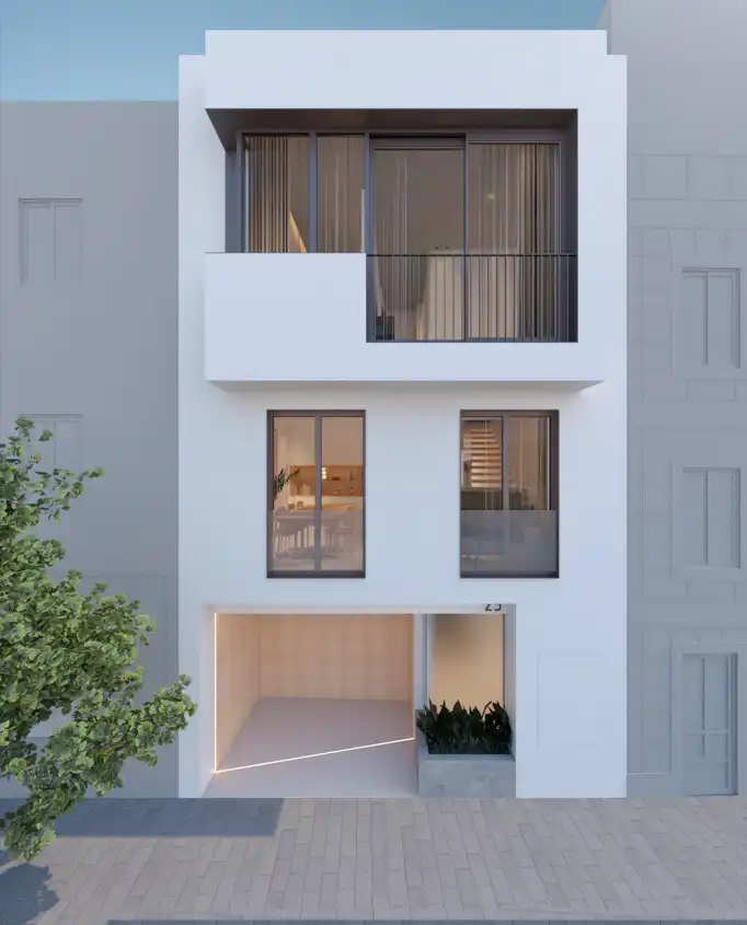Vista exterior de Casa o chalet en venta en Santiago de Compostela  con Calefacción, Jardín privado y Piscina