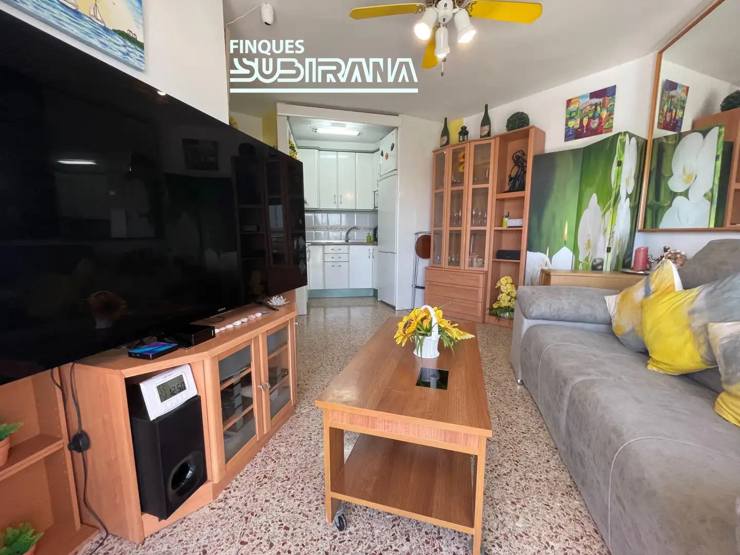Sala d'estar de Àtic en venda en Calafell amb Jardí privat, Terrassa i Piscina comunitària