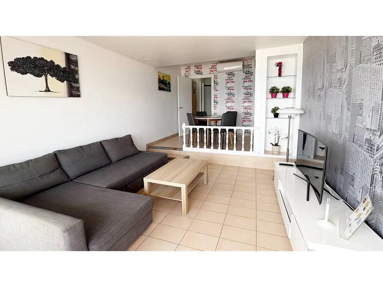 Sala d'estar de Pis en venda en Lloret de Mar amb Aire condicionat, Calefacció i Moblat