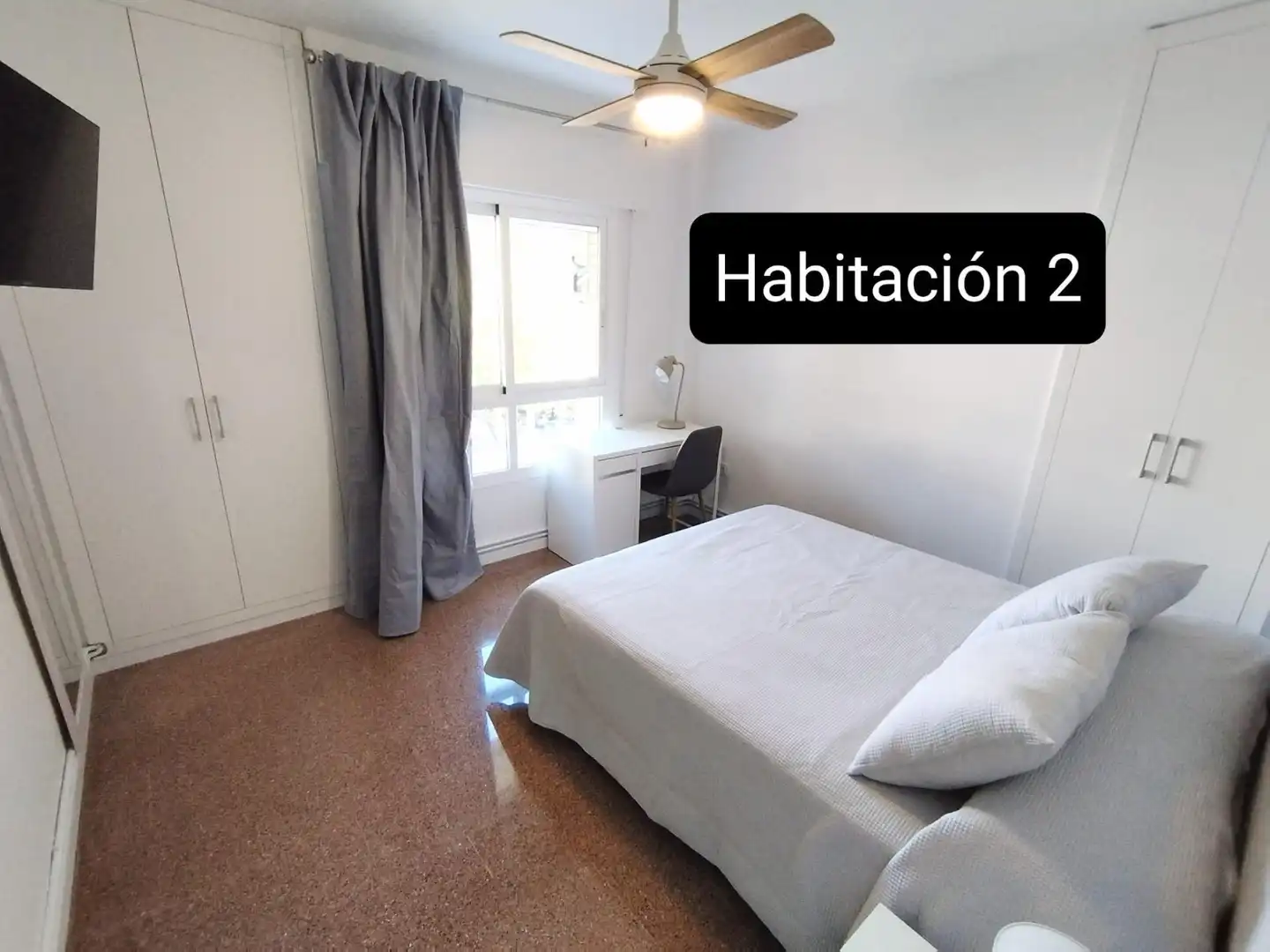 Habitación de Piso para compartir en Murcia con Aire acondicionado, Terraza y Amueblado
