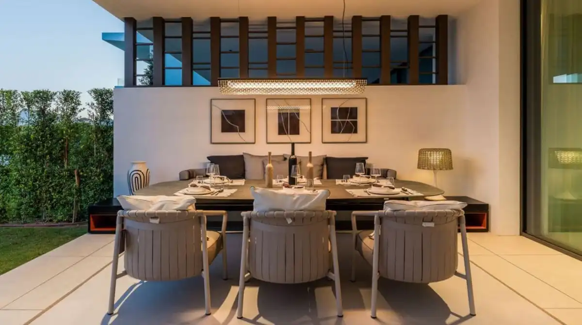 Esszimmer von Haus oder Chalet zum Verkauf in Marbella mit Klimaanlage, Privatgarten und Terrasse