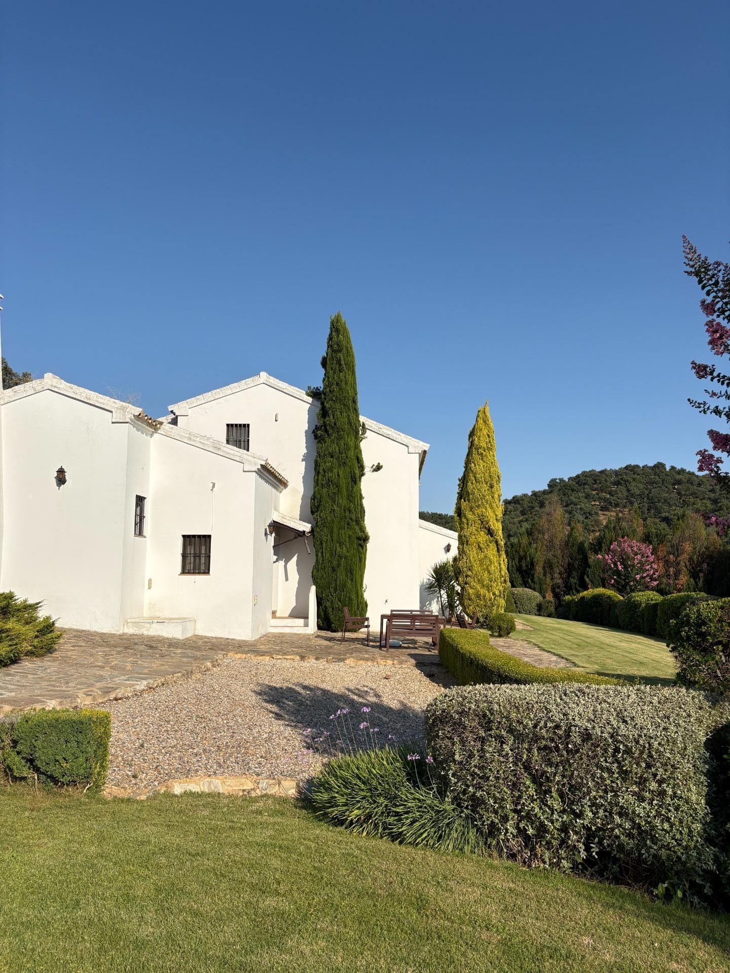 Vista exterior de Casa o xalet en venda en Constantina amb Jardí privat, Parquet i Piscina