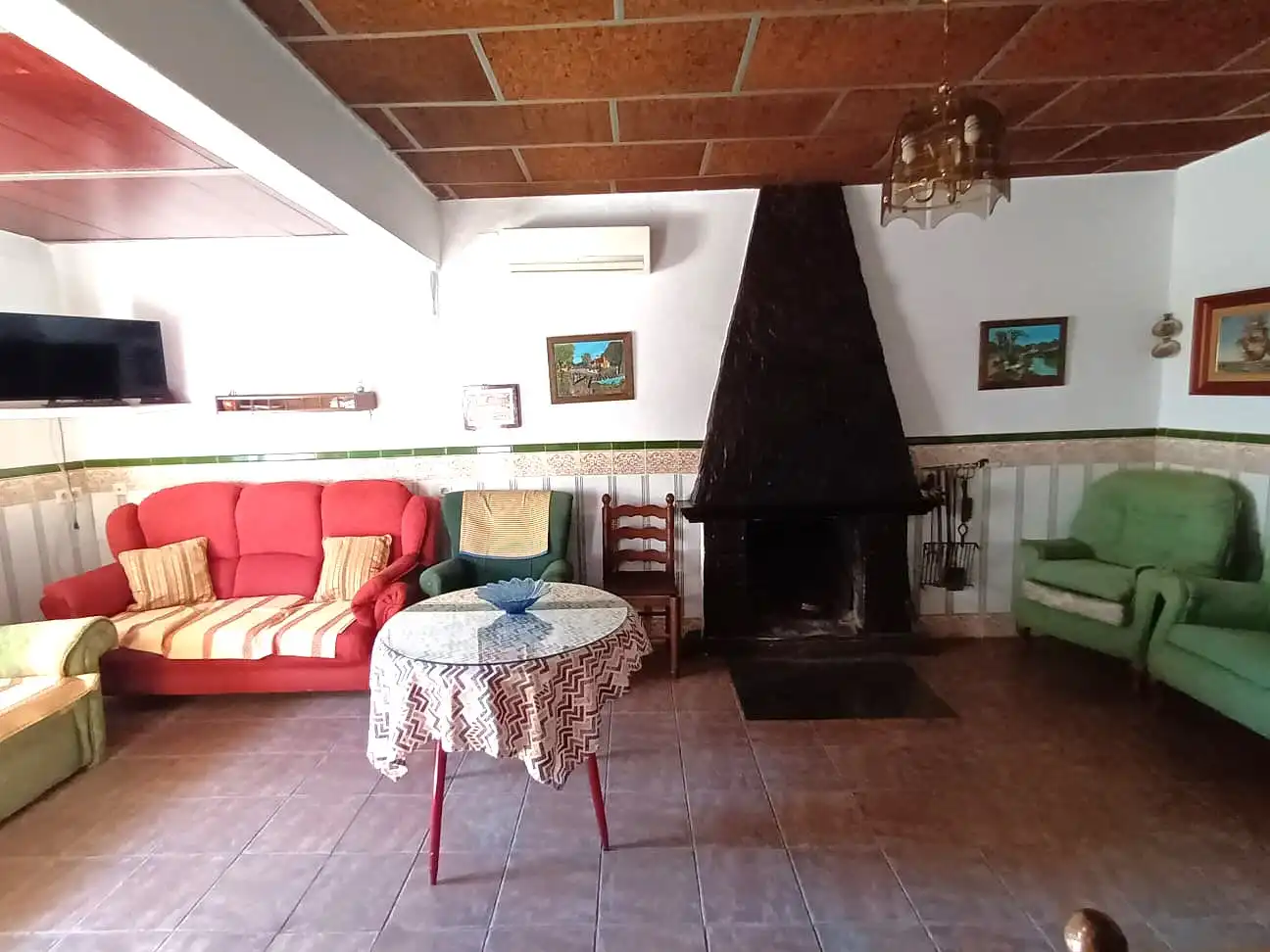 Sala d'estar de Casa o xalet en venda en Mérida amb Aire condicionat, Jardí privat i Terrassa