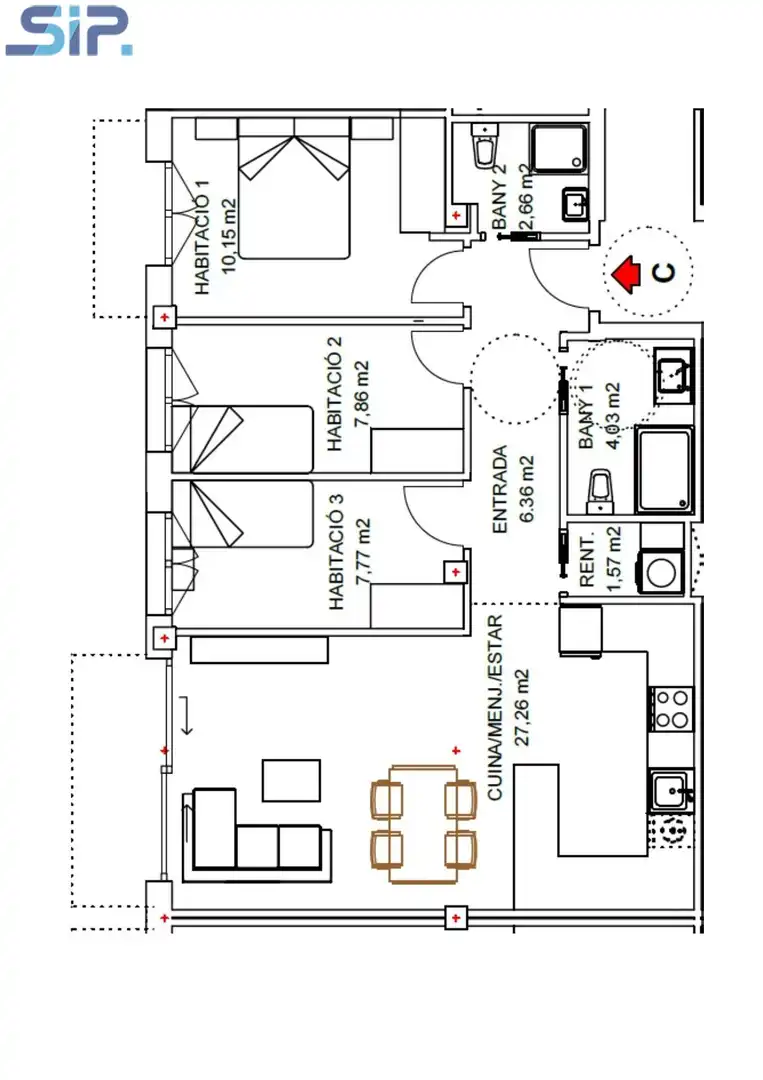 Piso en venta en Santa Margarida I Els Monjos con Parquet, Terraza y Balcón