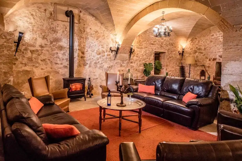 Wohnzimmer von Country house zum Verkauf in Felanitx mit Klimaanlage, Heizung und Privatgarten