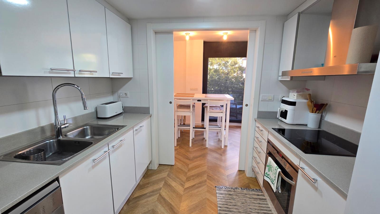 Kitchen of Flat for sale in Sant Fost de Campsentelles  with Heating, Parquet flooring and Storage room