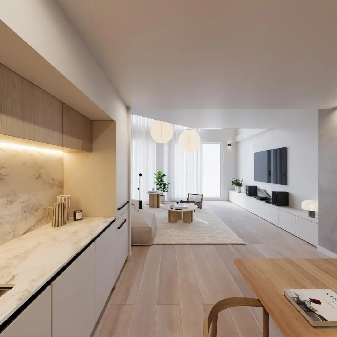 Sala d'estar de Dúplex en venda en Barcelona amb Parquet, Balcó i Alarma