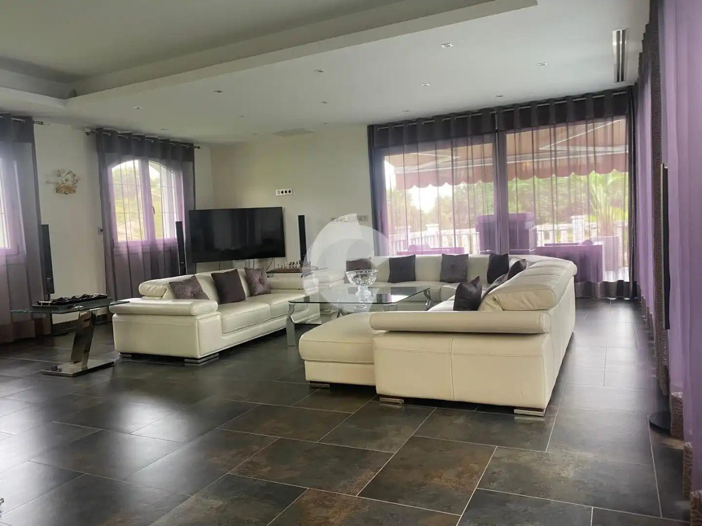 Sala de estar de Casa o chalet en venta en Xunqueira de Ambía con Calefacción, Jardín privado y Terraza