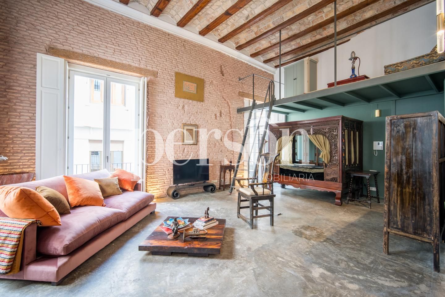 Sala d'estar de Loft en venda en  Valencia Capital amb Aire condicionat, Calefacció i Moblat