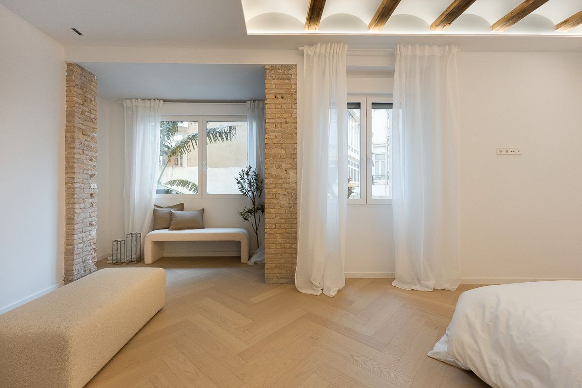 Bedroom of Apartment for sale in  Valencia Capital  with Air Conditioner, Heating and Parquet flooring