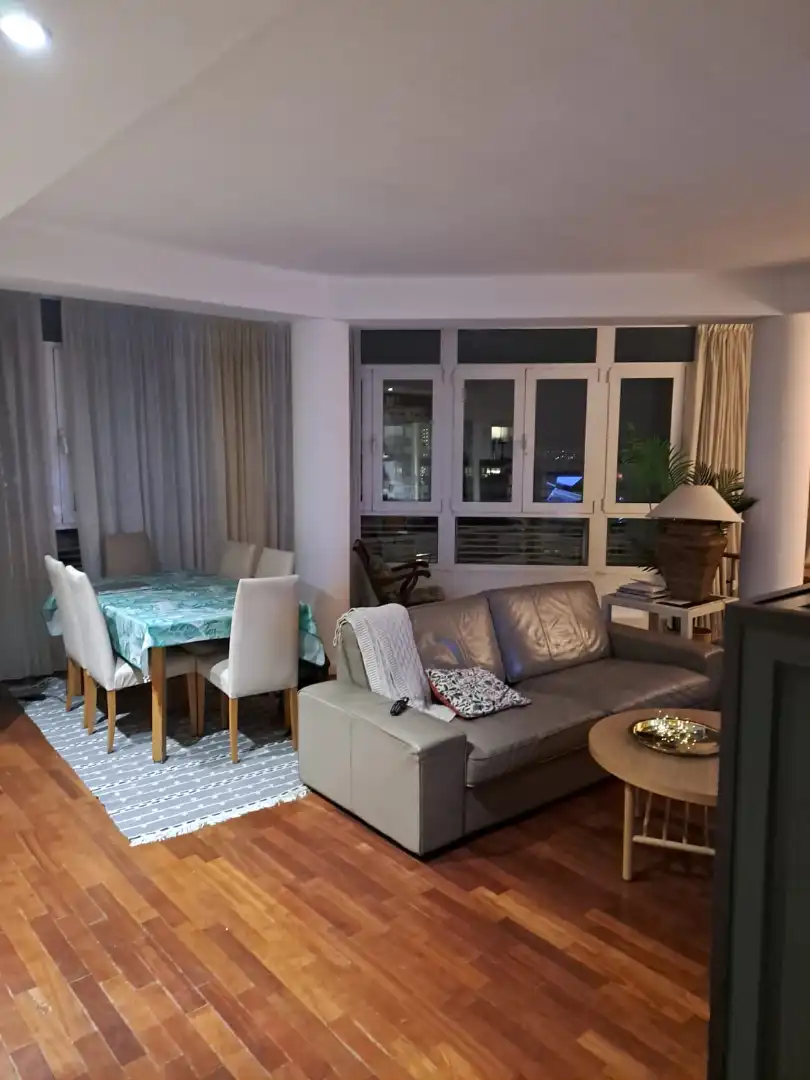 Living room of Flat for rent in Murcia  with Air Conditioner, Heating and Parquet flooring