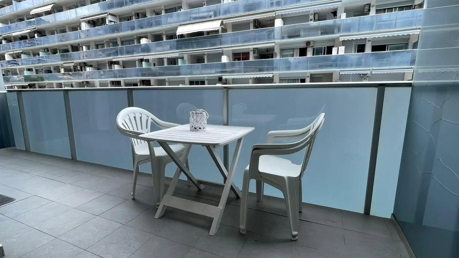 Terrassa de Apartament de lloguer en Villajoyosa / La Vila Joiosa amb Aire condicionat, Moblat i Balcó