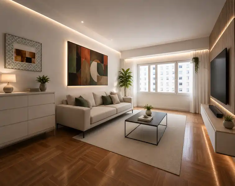 Living room of Flat for sale in  Madrid Capital  with Heating, Terrace and Furnished