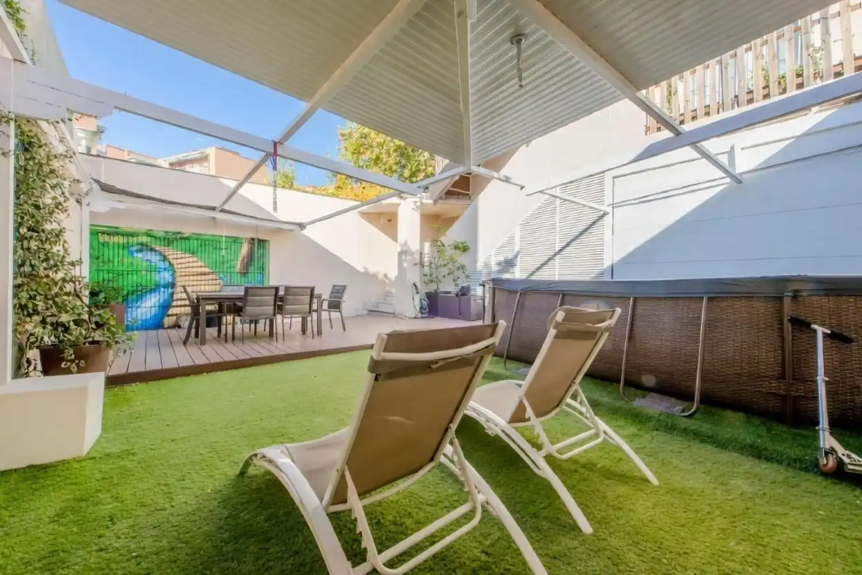 Terraza de Casa adosada en venta en Alcobendas con Aire acondicionado, Calefacción y Jardín privado