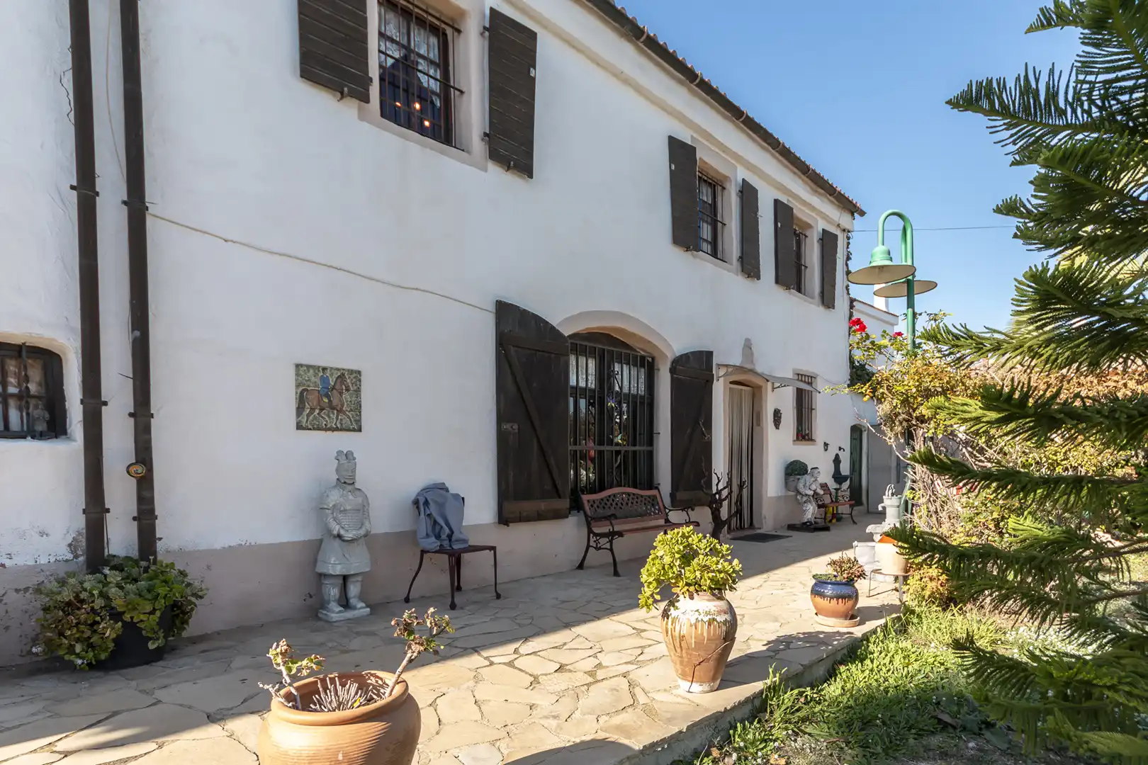 Vista exterior de Finca rústica en venda en Banyeres del Penedès amb Jardí privat, Parquet i Piscina