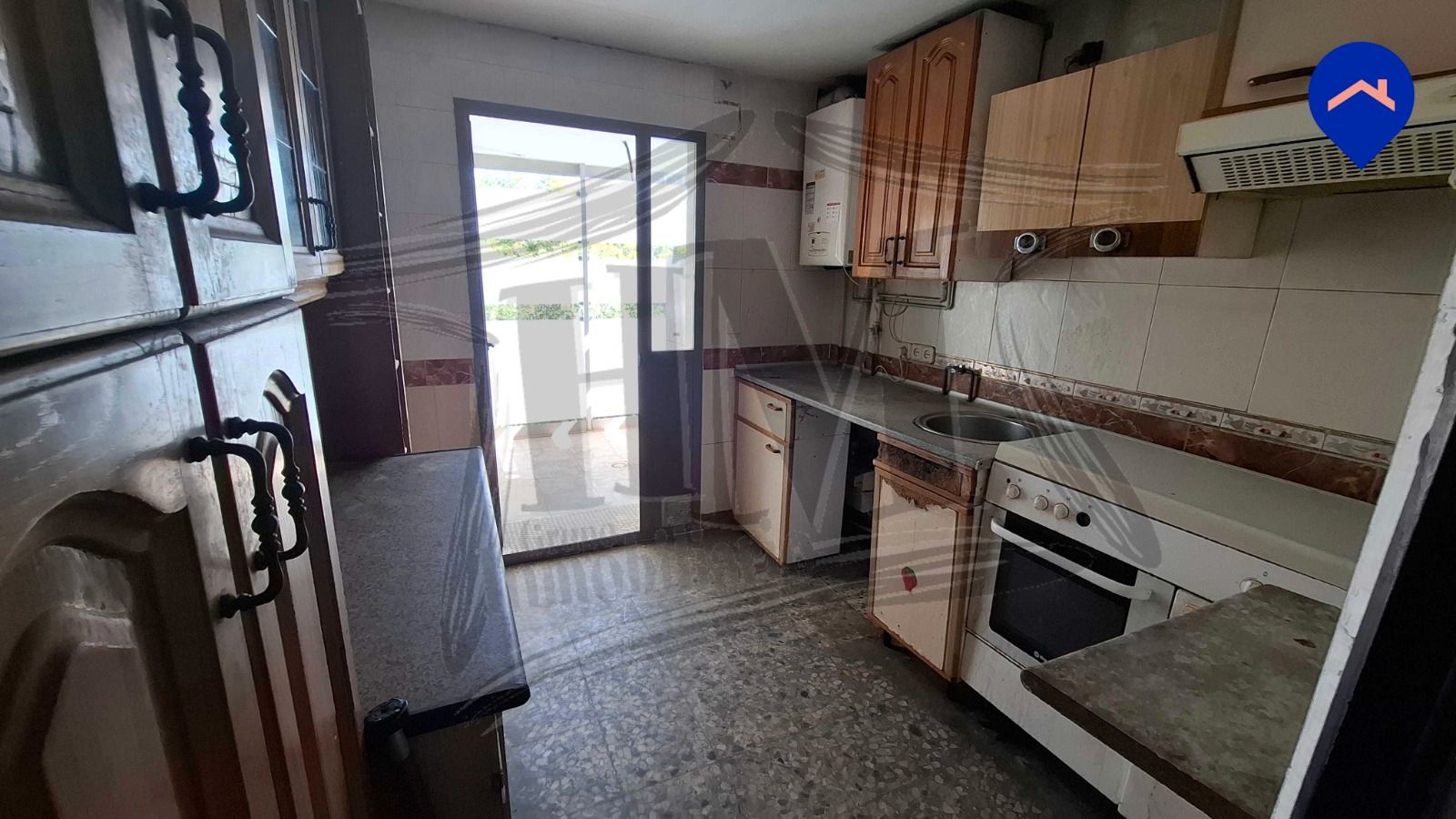 Kitchen of Flat for sale in  Madrid Capital  with Heating, Parquet flooring and Terrace