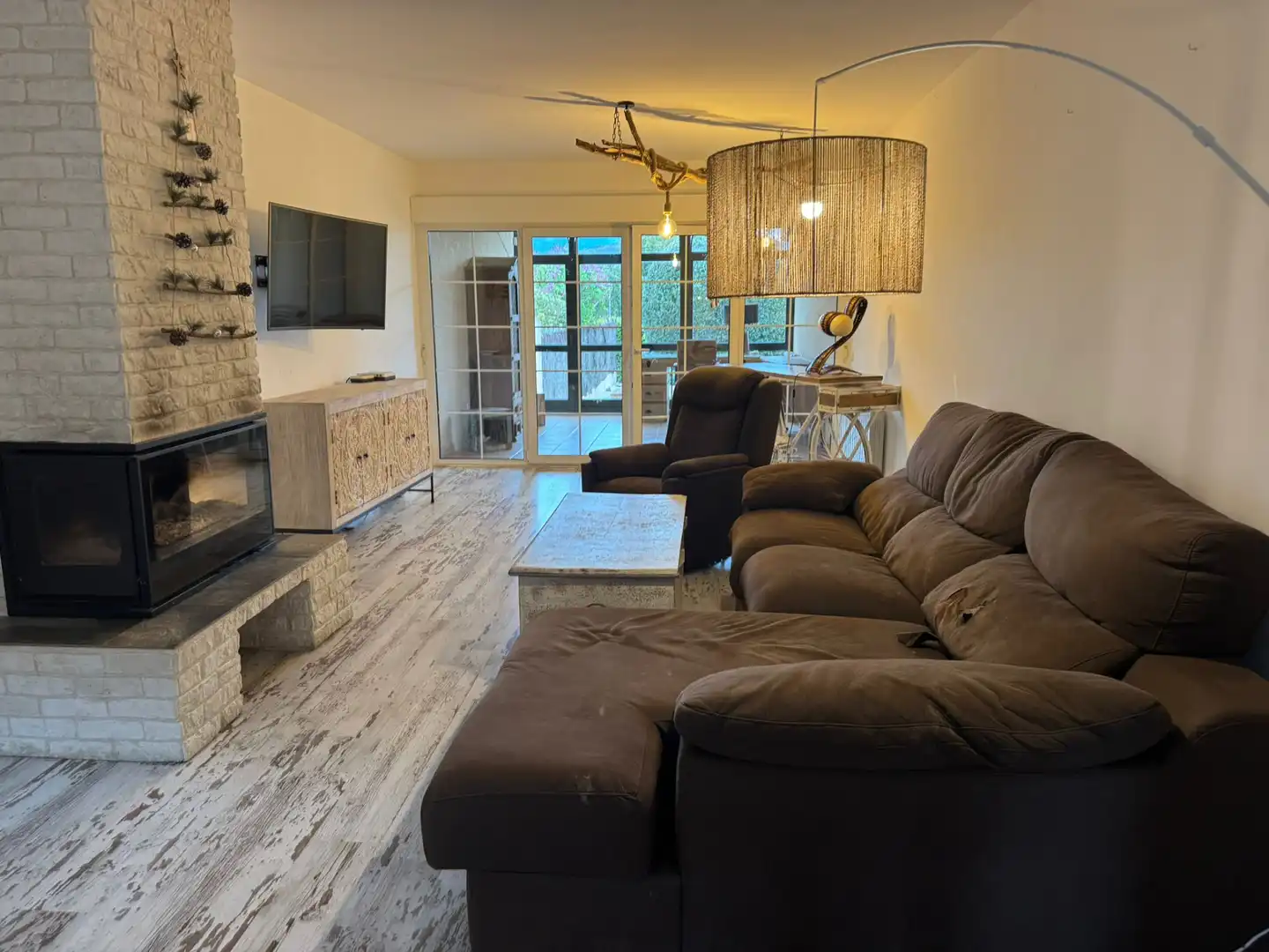 Sala d'estar de Casa adosada en venda en Guadarrama amb Calefacció, Jardí privat i Terrassa