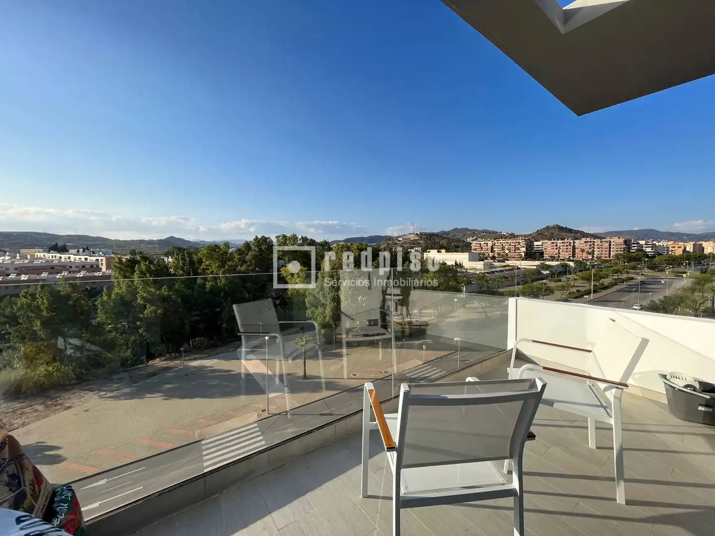 Terrasse von Dachboden zur Miete in Málaga mit Klimaanlage, Privatgarten und Terrasse