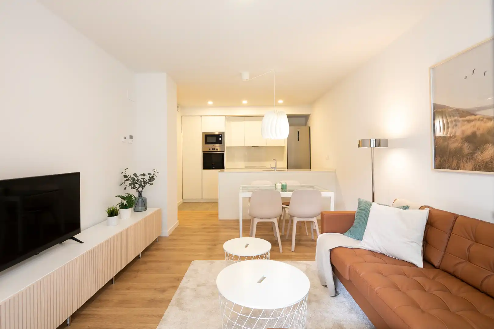 Sala de estar de Apartamento en venta en Badalona con Aire acondicionado, Amueblado y Horno