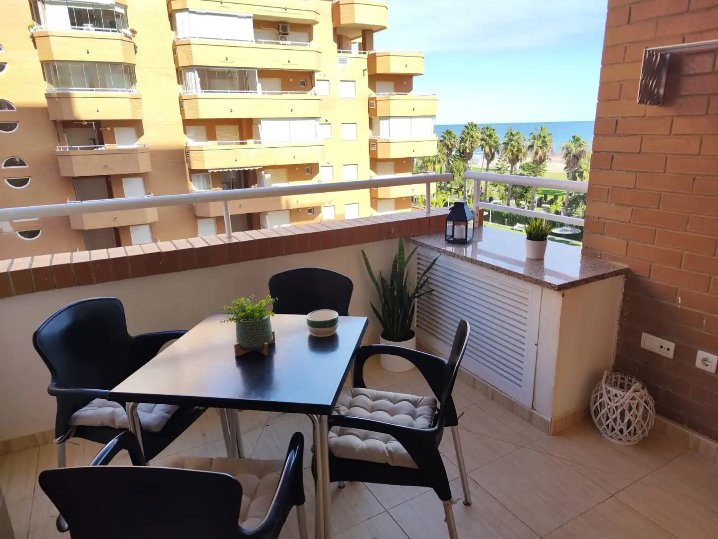 Terraza de Apartamento de alquiler en Oropesa del Mar / Orpesa con Aire acondicionado, Terraza y Amueblado
