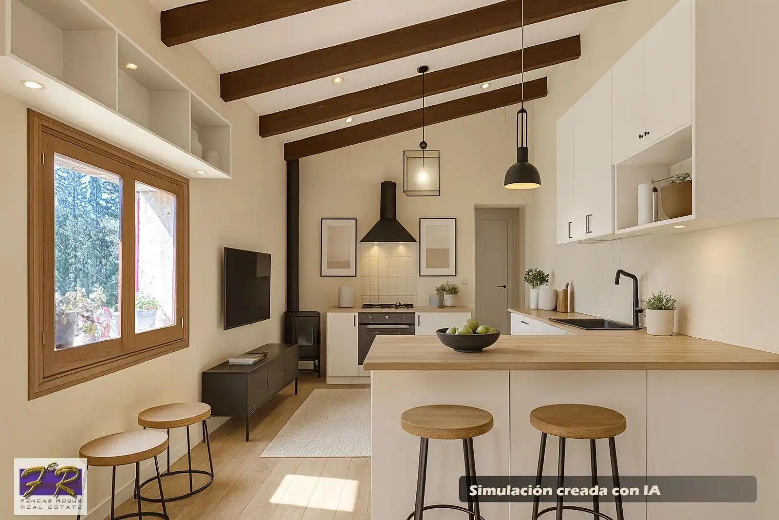 Cocina de Finca rústica en venta en Búger con Aire acondicionado, Terraza y Trastero